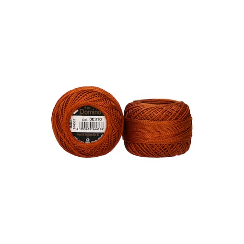 Hilo perle Algodón egipcio Domino 00310 Nº 8 Marron — imagen 1