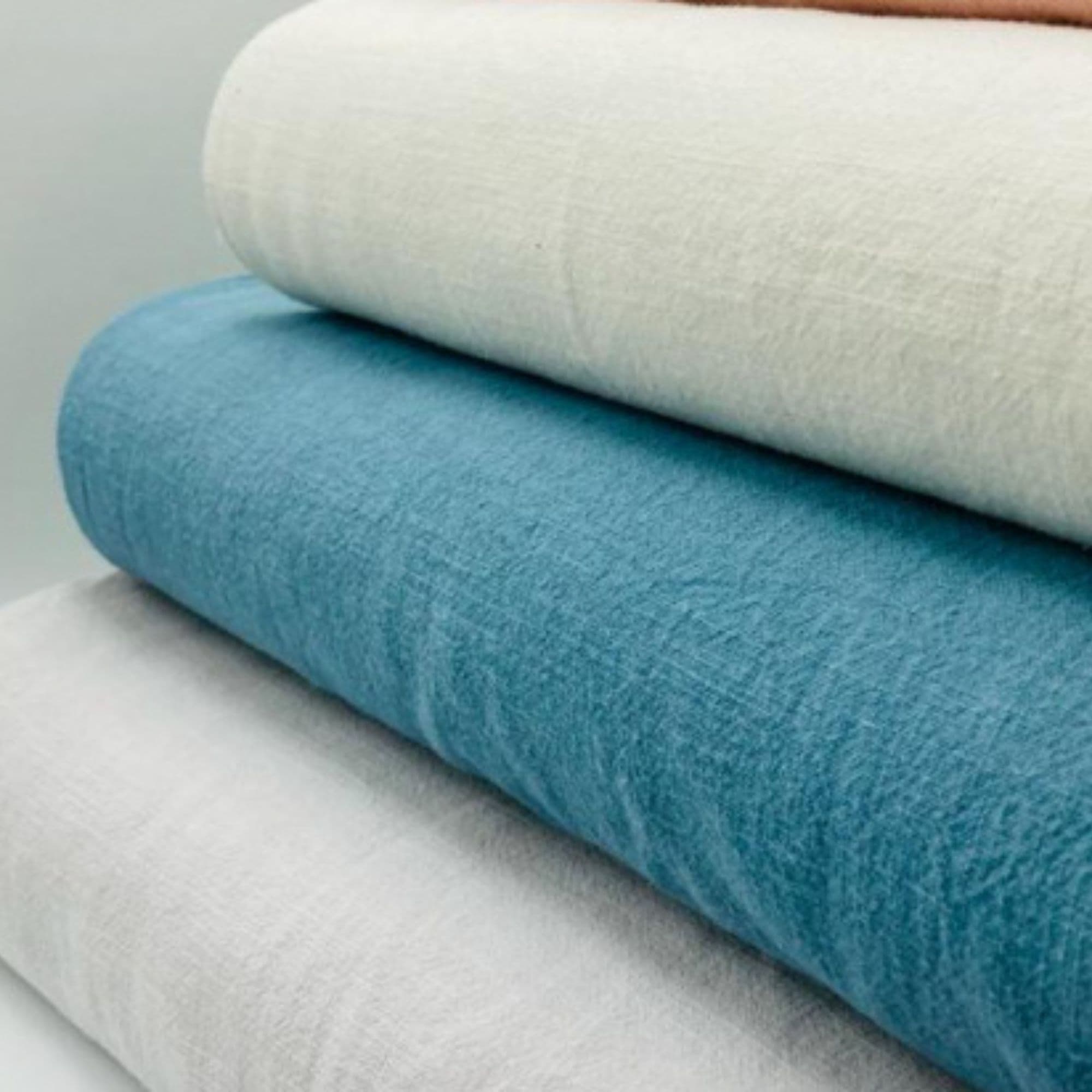 Lino lavado a la piedra color  plata — imagen 2