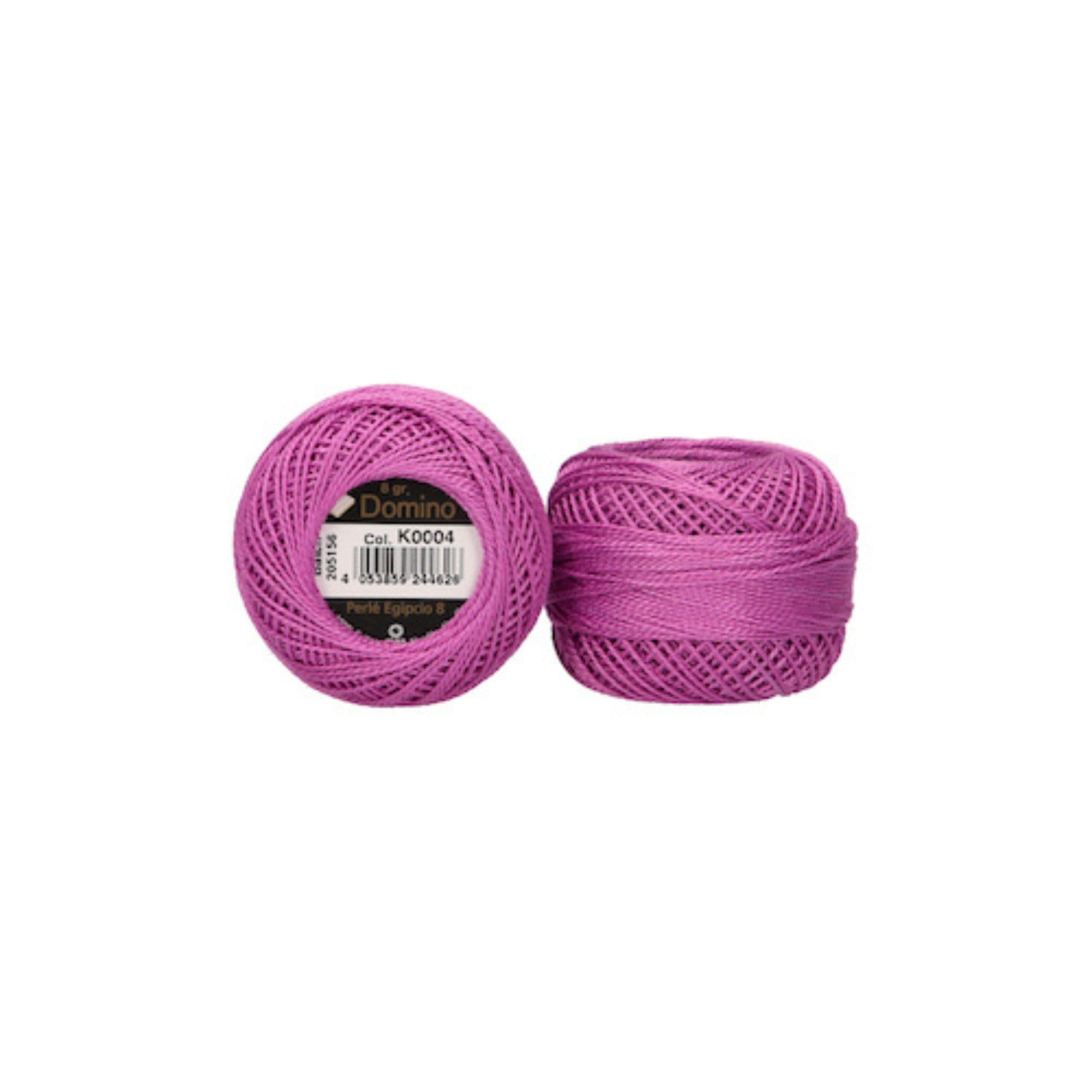 Hilo perle Algodón egipcio Domino K0004 Nº 8 Lila — imagen 1