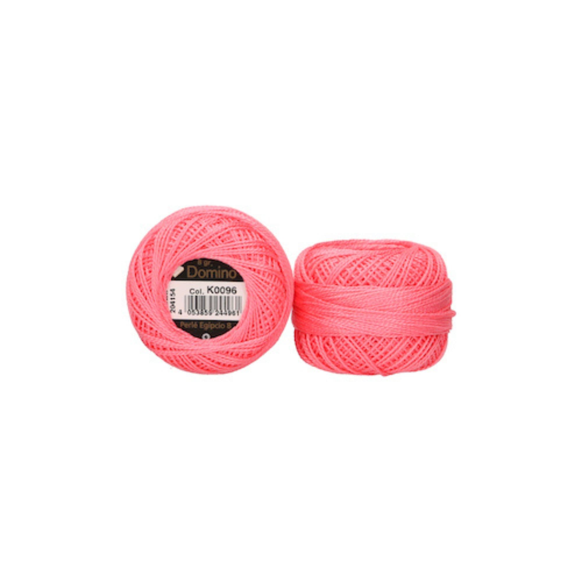 Hilo perle Algodón egipcio Domino K0096 Nº 8 Rosa — imagen 1
