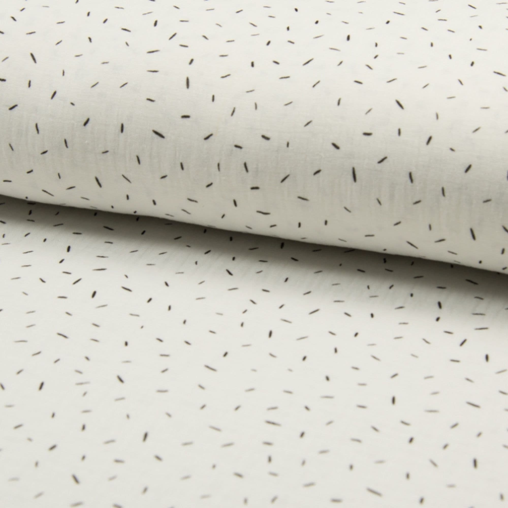 Muselina doble relieve con pequeñas tiras sobre fondo crudo — imagen 1