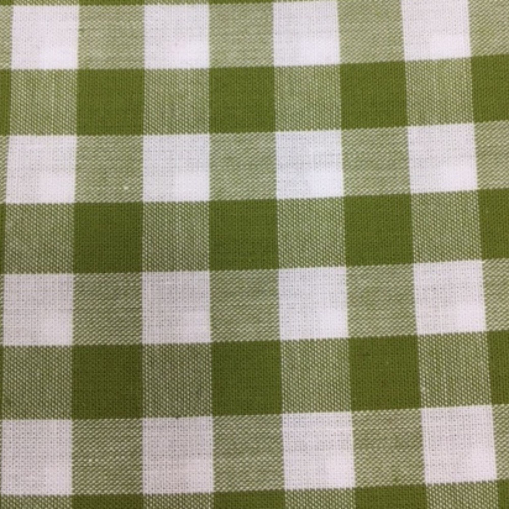Tela algodón estampada cuadros  grandes verde (1 cm) — imagen 1