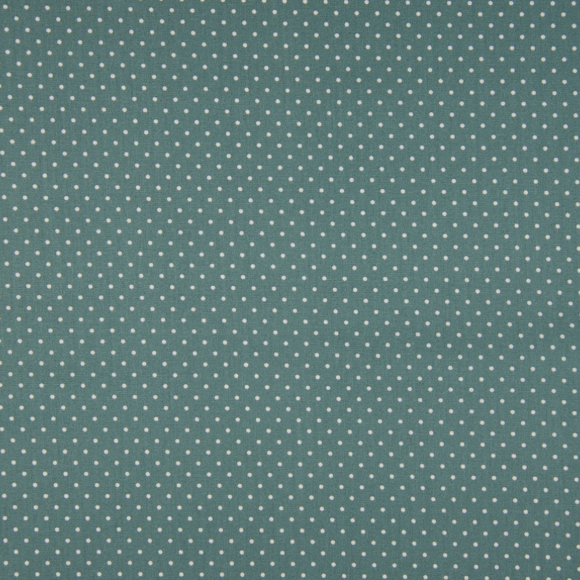 Tela algodón estampadas topos blancos fondo verde — imagen 1