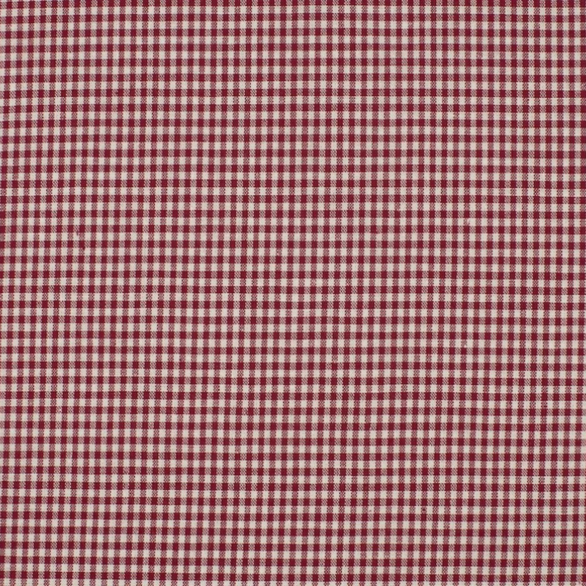 Tela algodón estampada cuadros pequeños burdeos(2 mm) — imagen 1