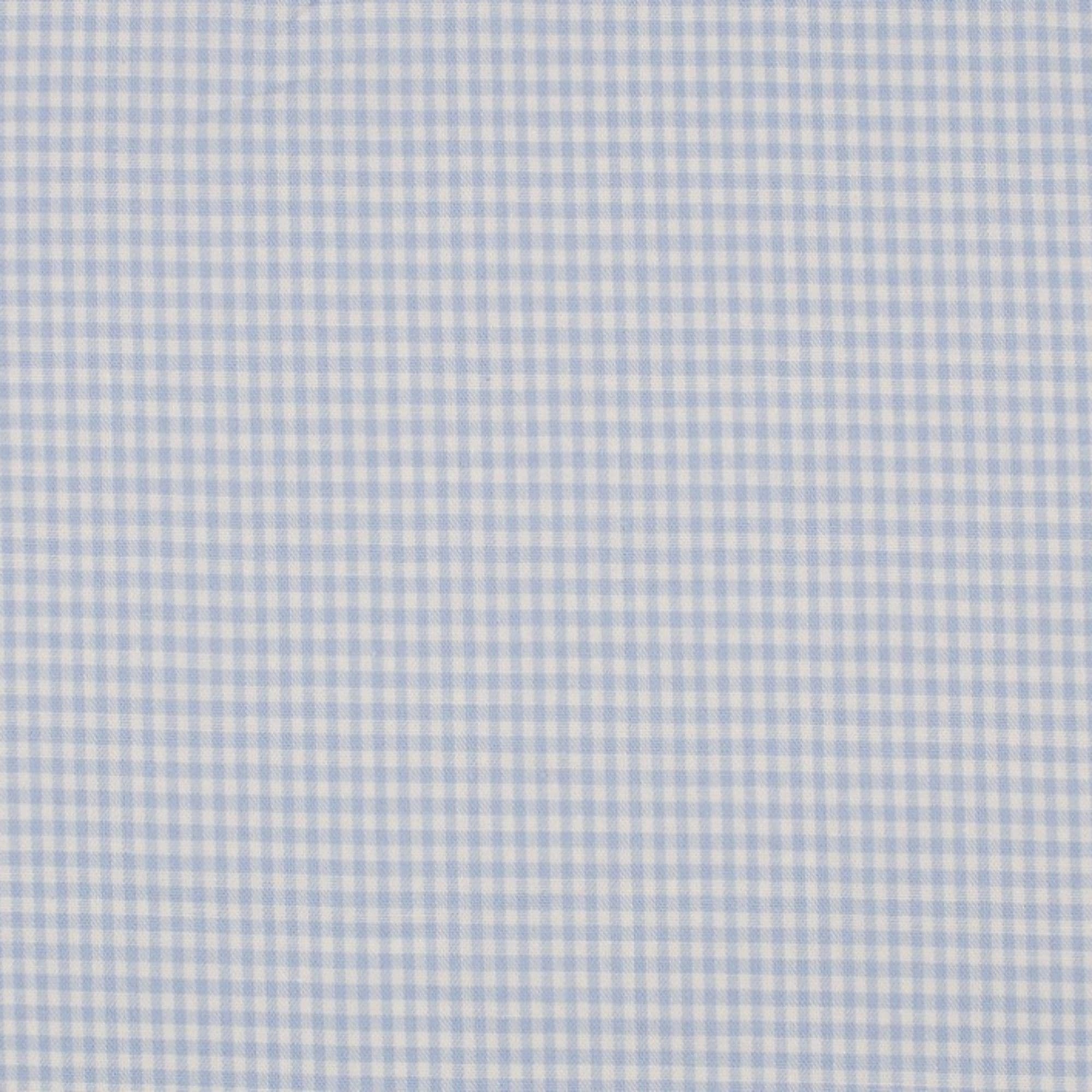 Tela algodón estampada cuadros pequeños azul claro(2 mm) — imagen 1