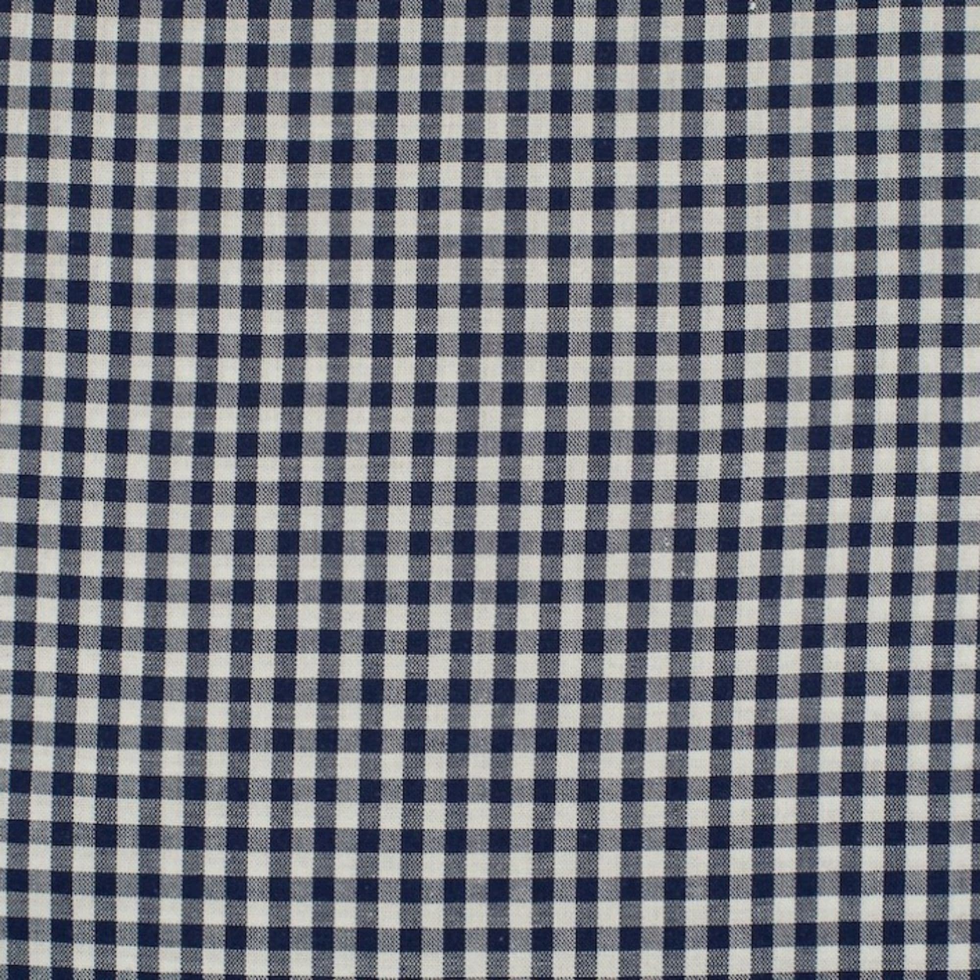Tela algodón estampada cuadros  medianos navy (5 mm) — imagen 1