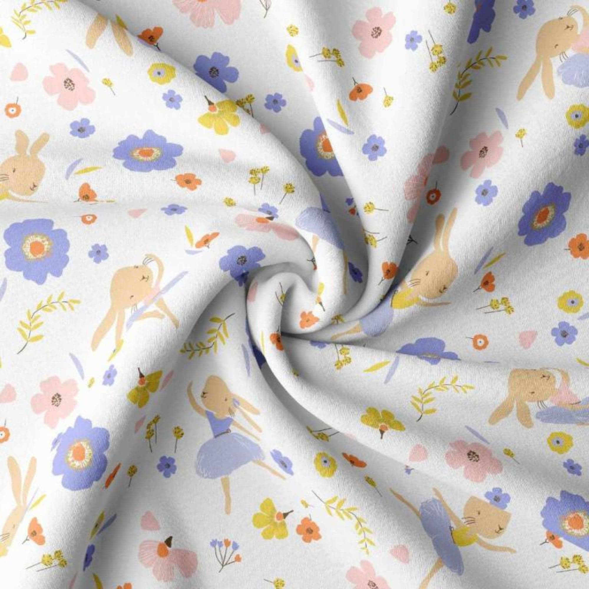 Tela algodón conejitas bailarinas — imagen 1