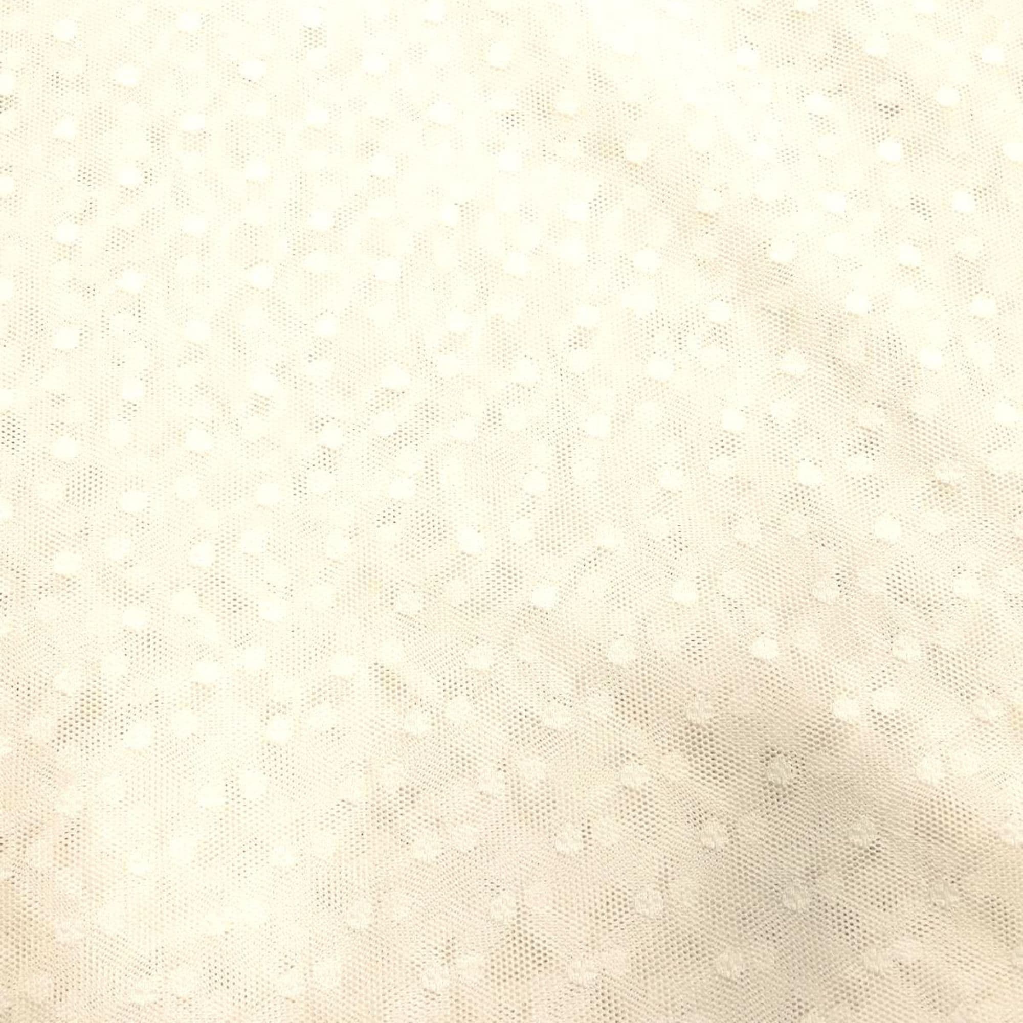 Tul poliester plumeti marfil — imagen 1