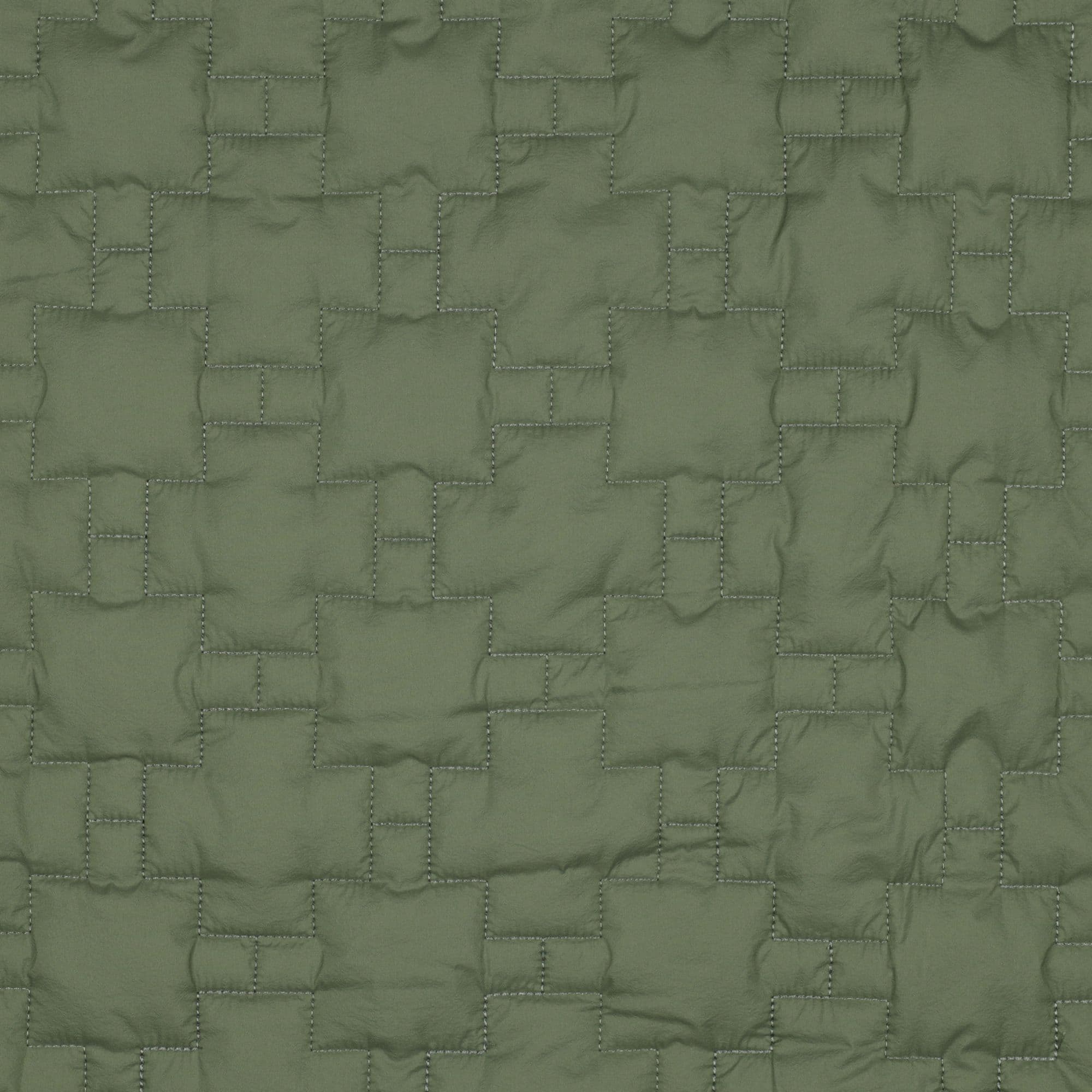 Tela acolchada motivos geométricos verde — imagen 1