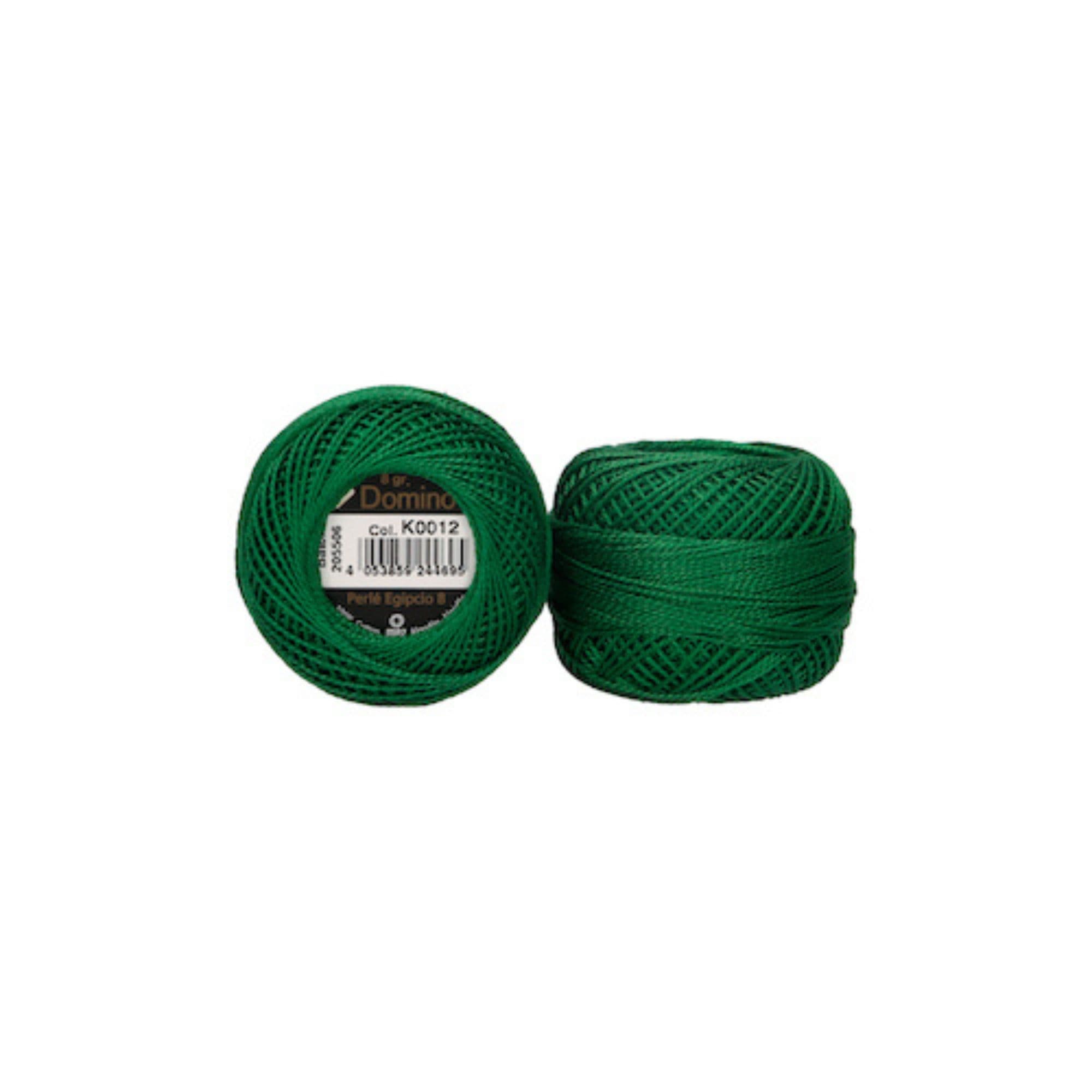 Hilo perle Algodón egipcio Domino ANCK0012 Nº 8 Verde — imagen 1