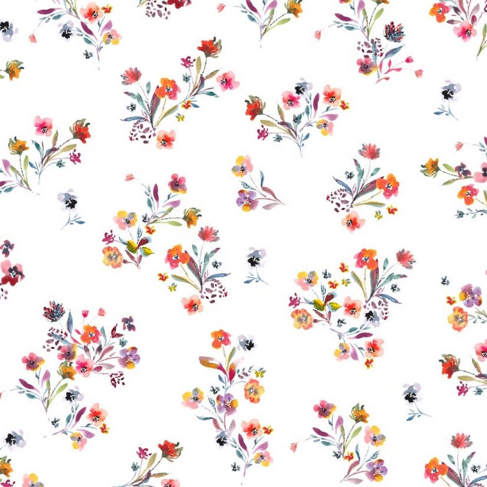 Jersey estampado digital con flores y fondo blanco — imagen 1