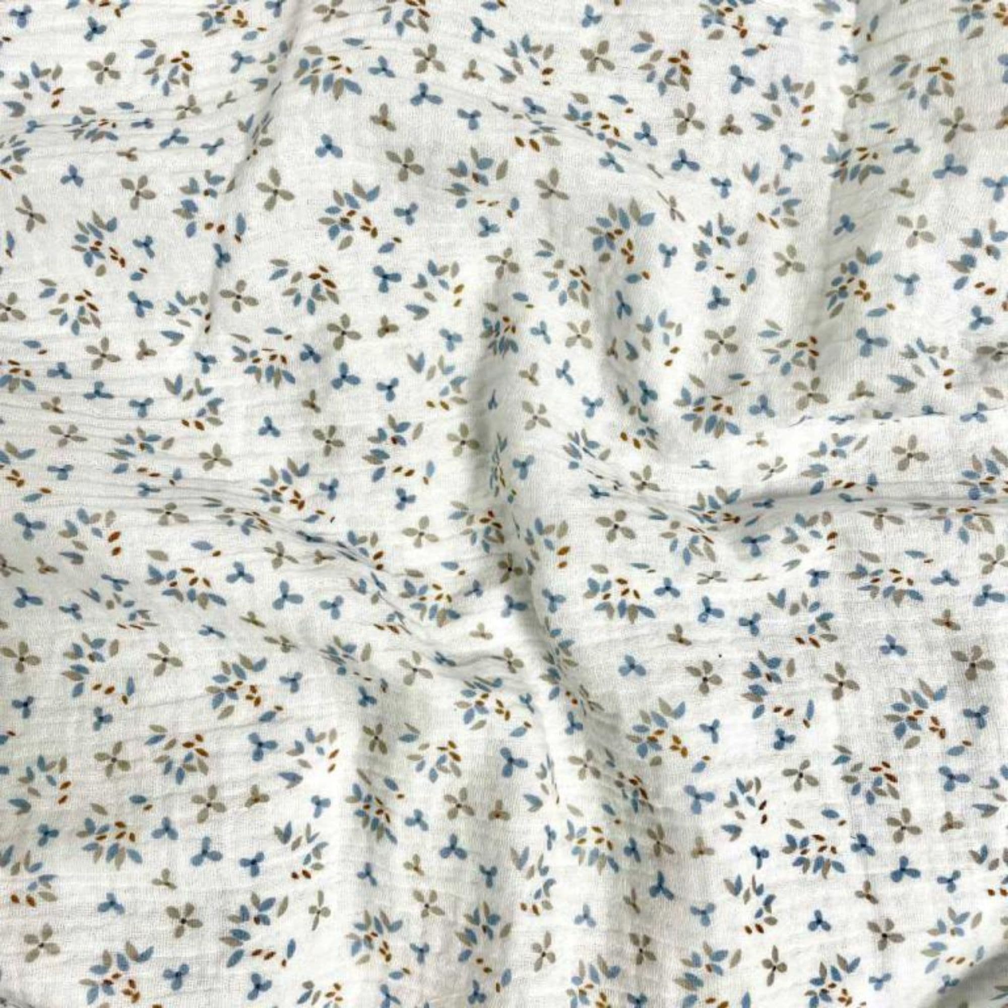 Muselina algodón flores fondo blanco — imagen 1
