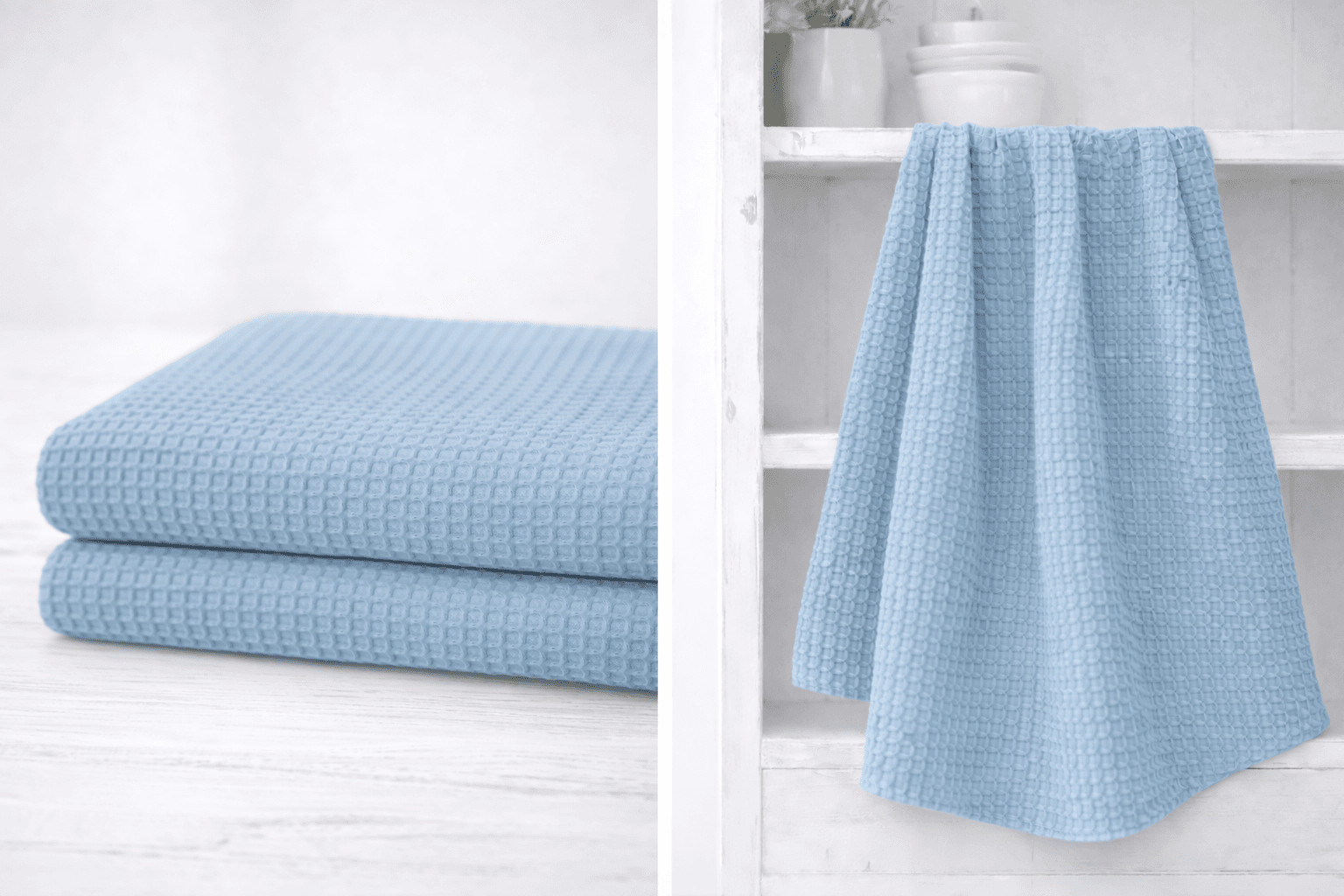 Algodón Waffle “Brisa Azul cielo” – 150 cm — imagen 1